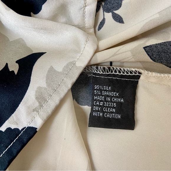 Silk one-shoulder floral blouse - Picture 4 of 4